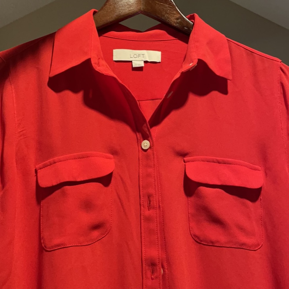 Mint Condition Red Button Down Top - image 2